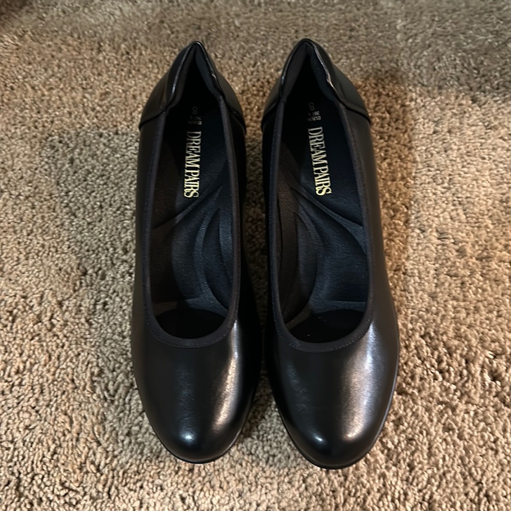 BNIB Dream Pairs All Day Comfort Black Heels. Size 8